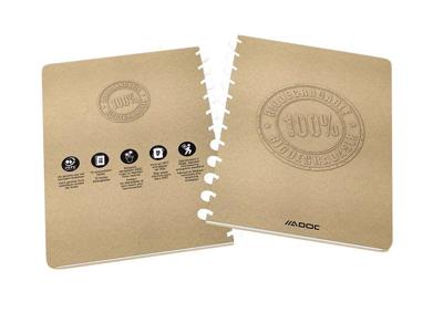 Schrift adoc bio a4 ruit 4x8mm 144pag 90gr kraft