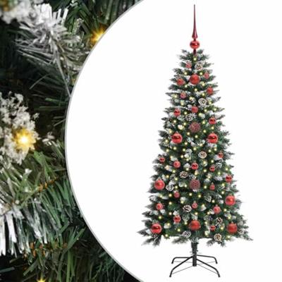 VidaXL Kunstkerstboom met 150 led groen 120 cm pvc en plastic en staal