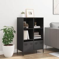 Hoge kast 68x39x103,5 cm staal zwart - thumbnail