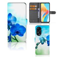 OPPO A98 5G Hoesje Orchidee Blauw - Cadeau voor je Moeder - thumbnail