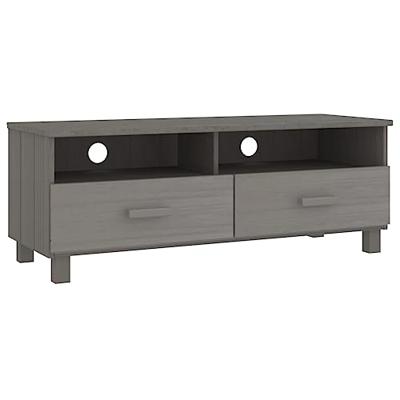 Tv-meubel HAMAR 106x40x40 cm massief grenenhout lichtgrijs