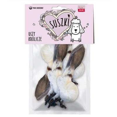 PAKA ZWIERZAKA Rabbit ears - traktatie voor hond - 90g