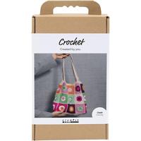Creativ Company Hobbyset haken, tas, kleurrijk, crème, 1 doos - thumbnail