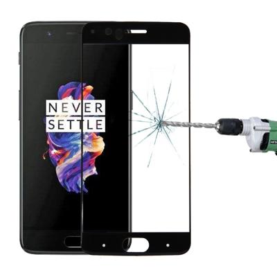 OnePlus 5 0.3 mm 9H oppervlaktehardheid 3D gebogen zeefdruk volledige scherm getemperd glas scherm Protector(Black)