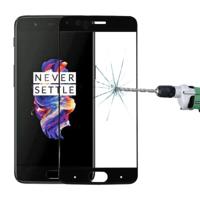 OnePlus 5 0.3 mm 9H oppervlaktehardheid 3D gebogen zeefdruk volledige scherm getemperd glas scherm Protector(Black) - thumbnail