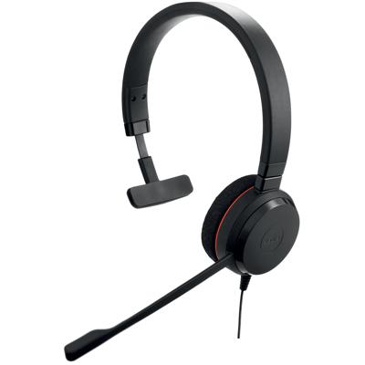 Jabra Evolve 20 On Ear headset Kabel Mono Zwart Ruisonderdrukking (microfoon) Headset, Volumeregeling Computer