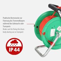 Brennenstuhl 1098550001 Kabelhaspel 23.00 m Rood (mat) Randaarde stekker - thumbnail