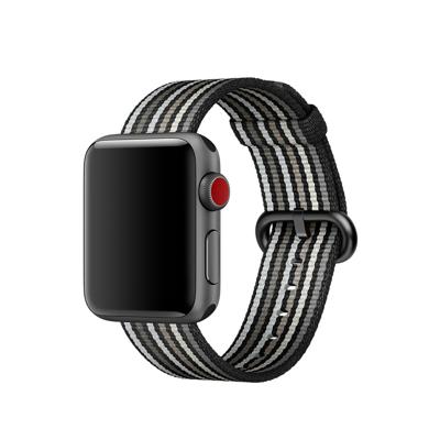 Apple Woven Nylon Apple Watch 38mm / 40mm / 41mm Black Stripe