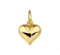 Hanger Hartje geelgoud 7 x 7,5 mm - thumbnail