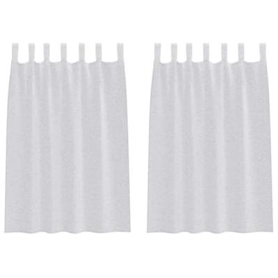 VidaXL Voile gordijn 2 pcs lichtgrijs 140 x 140 cm polyester