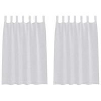 VidaXL Voile gordijn 2 pcs lichtgrijs 140 x 140 cm polyester - thumbnail