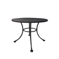 Tuintafel Antraciet Rond 90 cm Zwart Lichtmetaal Basic Strekmetaal Sow Shin Europe - thumbnail