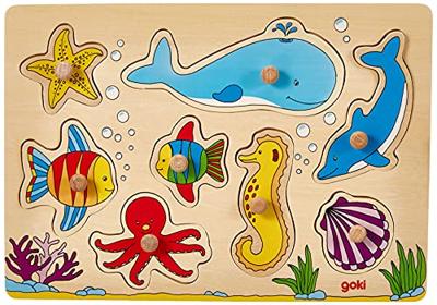 Goki noppenpuzzel onderwaterwereld, 8st.