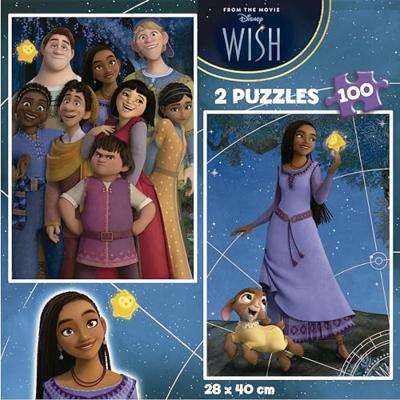2X100 Puzzels Disney Wish - EDUCA paars
