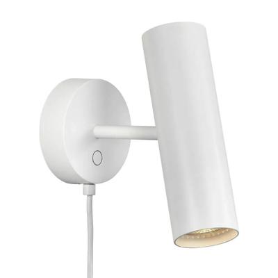 Wandlamp wit &apos;MIB 6&apos; gu10 leeslamp met stekker touch schakelaar verstelbaar DFTP