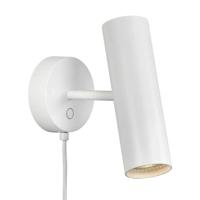 Wandlamp wit &apos;MIB 6&apos; gu10 leeslamp met stekker touch schakelaar verstelbaar DFTP - thumbnail
