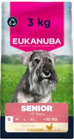 Eukanuba Senior Hondenvoer met verse kip voor kleine rassen, premium droogvoer voor oudere honden, 3 kg - thumbnail