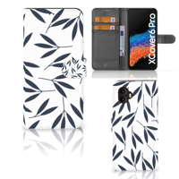 Samsung Galaxy Xcover 6 Pro Hoesje Leaves Blue - thumbnail