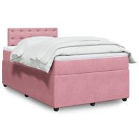 Boxspring met matras fluweel roze 120x190 cm - thumbnail