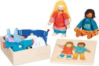 Goki flexibele poppen fynja & fabio, 6 outfits - thumbnail