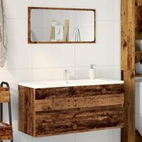 Wastafelkast 100x38,5x45 cm bewerkt hout oud houtkleurig - thumbnail