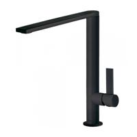 Keukenmengkraan Tres Class 1-Hendel Uitloop Recht 28.8 cm Rond Mat Zwart Tres - thumbnail