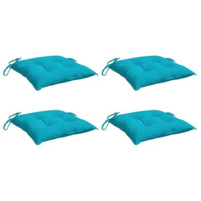 VidaXL Stoelkussens 4 st 40x40x7 cm stof turquoise VidaXL Stoelkussens 4 st 40x40x7 cm stof turquoise