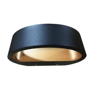 Wandlamp Artdelight Sharp 1 Lichts LED 2700K Dimbaar Zwart/Koper