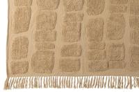 J-Line Plaid Sidney - polyester - beige - 192 x 123 cm - thumbnail