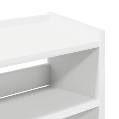 VidaXL Schoenenrek 60x25x62 cm bewerkt hout wit VidaXL Schoenenrek 60x25x62 cm bewerkt hout wit