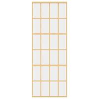 VidaXL Schuifdeur 76x205 cm helder esg-glas en aluminium goudkleurig - thumbnail