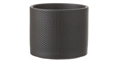 Mica Decorations era ronde pot donkergrijs relief maat in cm: 14,5 x 17,5 Mica Decorations era ronde pot donkergrijs relief maat in cm: 14,5 x 17,5