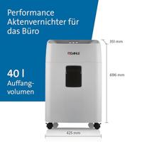Dahle 404P DESKSIDE, P-4 Papierversnipperaar 21 vellen Cross cut 4 x 35 mm P-4 40 l Ook geschikt voor CDs, DVDs, Paperclips, Creditcards - thumbnail