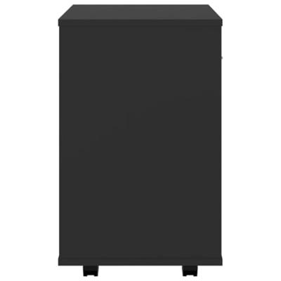 Kast verrijdbaar 46x36x59 cm spaanplaat zwart