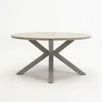 Edison tafel Ø148 cm taupe/teak - thumbnail