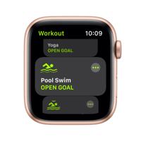 Apple Watch SE LTE MYEY2FD/A - 44 mm, pruimkleurige sportlus - goud - thumbnail