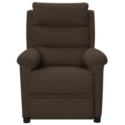 Fauteuil verstelbaar stof donkerbruin