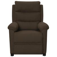 Fauteuil verstelbaar stof donkerbruin - thumbnail