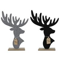 Svenska Living Hertenkop vilt 58cm zwart of grijs - thumbnail