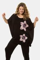 Ulla Popken jurk, loungewear, brede oversized schouders, jersey - Grote Maten - thumbnail