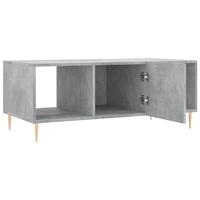 Salontafel 102x50x40 cm bewerkt hout betongrijs - thumbnail
