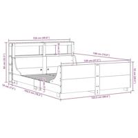 Bedframe zonder matras massief grenenhout 120x190 cm - thumbnail