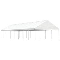 Prieel met dak 17,84x5,88x3,75 m polyetheen wit - thumbnail