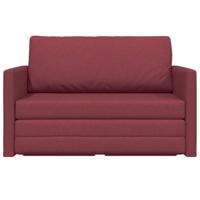 Slaapbank 110cm Wijnrood Stof - thumbnail