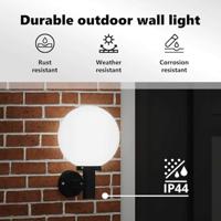 VidaXL Buiten wandlamp zwart 28 x 25 x 38 cm - thumbnail
