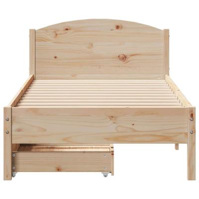 Bedframe zonder matras massief grenenhout 200x200 cm