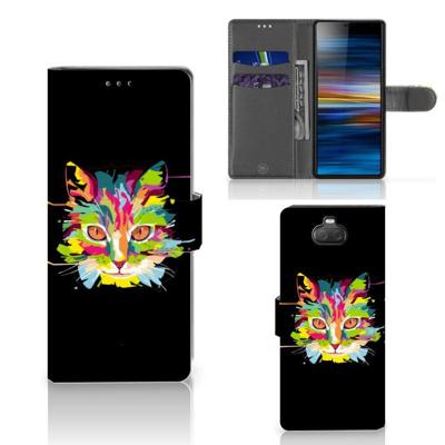 Sony Xperia 10 Leuk Hoesje Cat Color Sony Xperia 10 Leuk Hoesje Cat Color