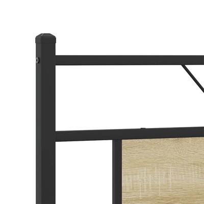 Bedframe zonder matras metaal sonoma eikenkleurig 180x200 cm
