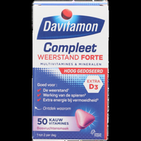 Davitamon Compleet Weerstand Hoog Gedoseerd Kauwtabletten - thumbnail