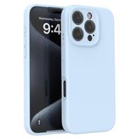 Lunso iPhone 16 Pro Max hoesje - Flexibel siliconen Backcover - Baby Blauw - thumbnail